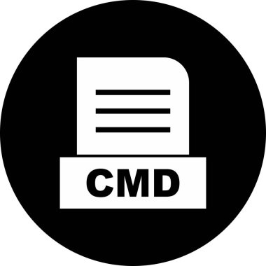 CMD dosyası soyut Arkaplanda izole edildi 