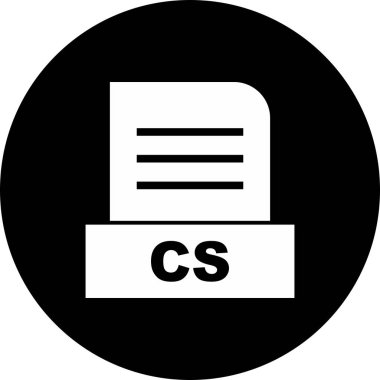 CS dosyası soyut arkaplanda izole edildi 