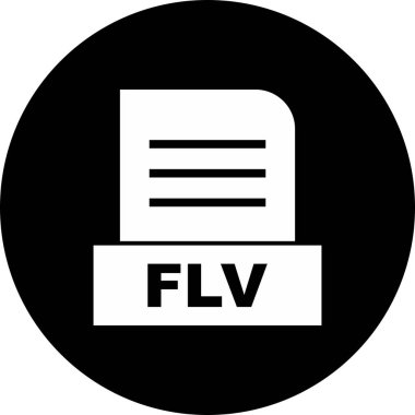 FLV dosyası soyut arkaplanda izole edildi