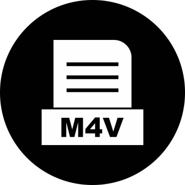 M4V dosyası soyut arkaplanda izole edildi 