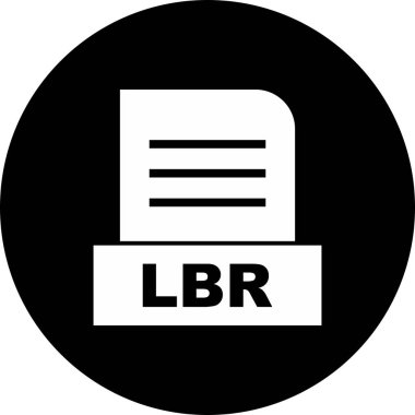 LBR dosyası soyut Arkaplanda izole edildi