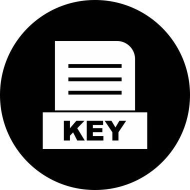 KEY dosyası soyut arkaplanda izole edildi