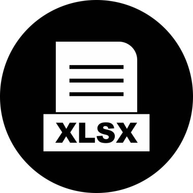 XLSX dosyası soyut Arkaplanda izole edildi