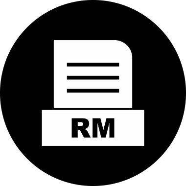 RM dosyası soyut arkaplanda izole edildi