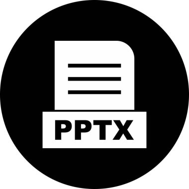 PPTX dosyası soyut Arkaplanda izole edildi