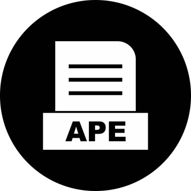 APE dosyası soyut arkaplanda izole edildi