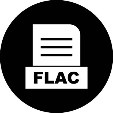 FLAC dosyası soyut Arkaplanda izole edildi