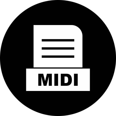 MIDI dosyası soyut arkaplanda izole edildi
