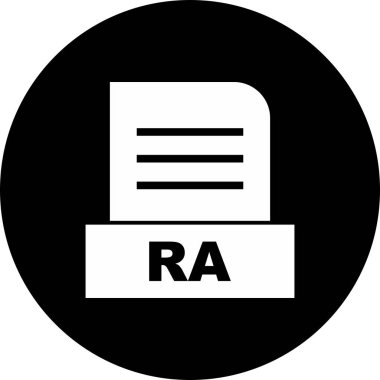 RA dosyası soyut arkaplanda izole edildi