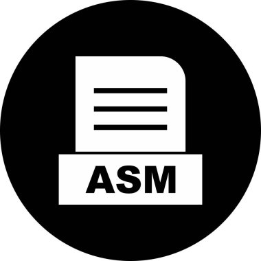 ASM dosyası soyut arkaplanda izole edildi