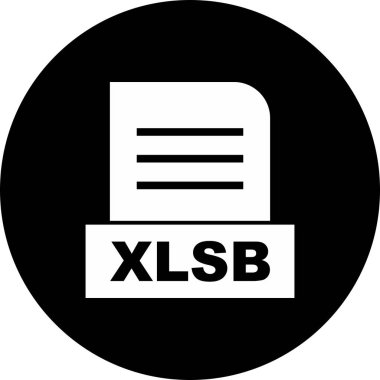  XLSB dosyası soyut Arkaplanda izole edildi