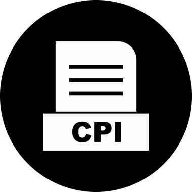 CPI dosyası soyut Arkaplanda izole edildi