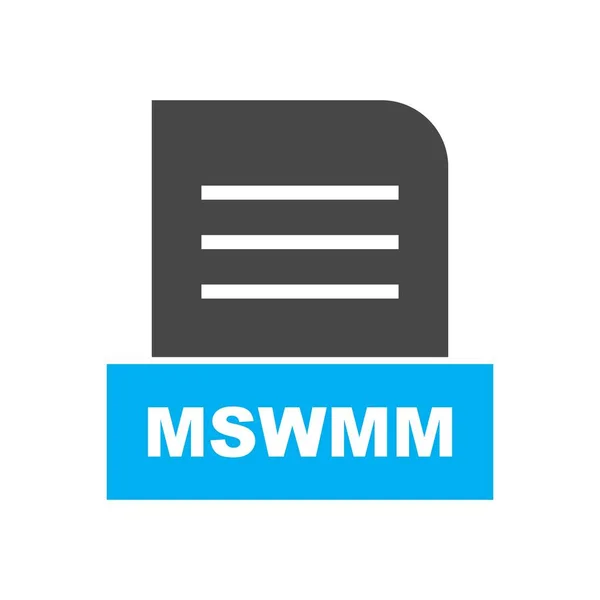 Mswmm Datei Auf Abstraktem Hintergrund Isoliert — Stockfoto