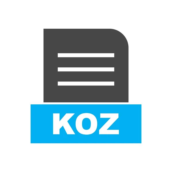KOZ dosyası soyut Arkaplanda izole edildi