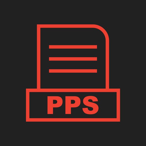 PPS file Isolated On Abstract Background