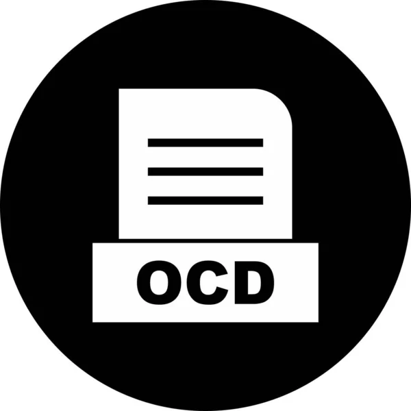 Plik Ocd Izolowany Abstrakcyjnym Tle — Zdjęcie stockowe