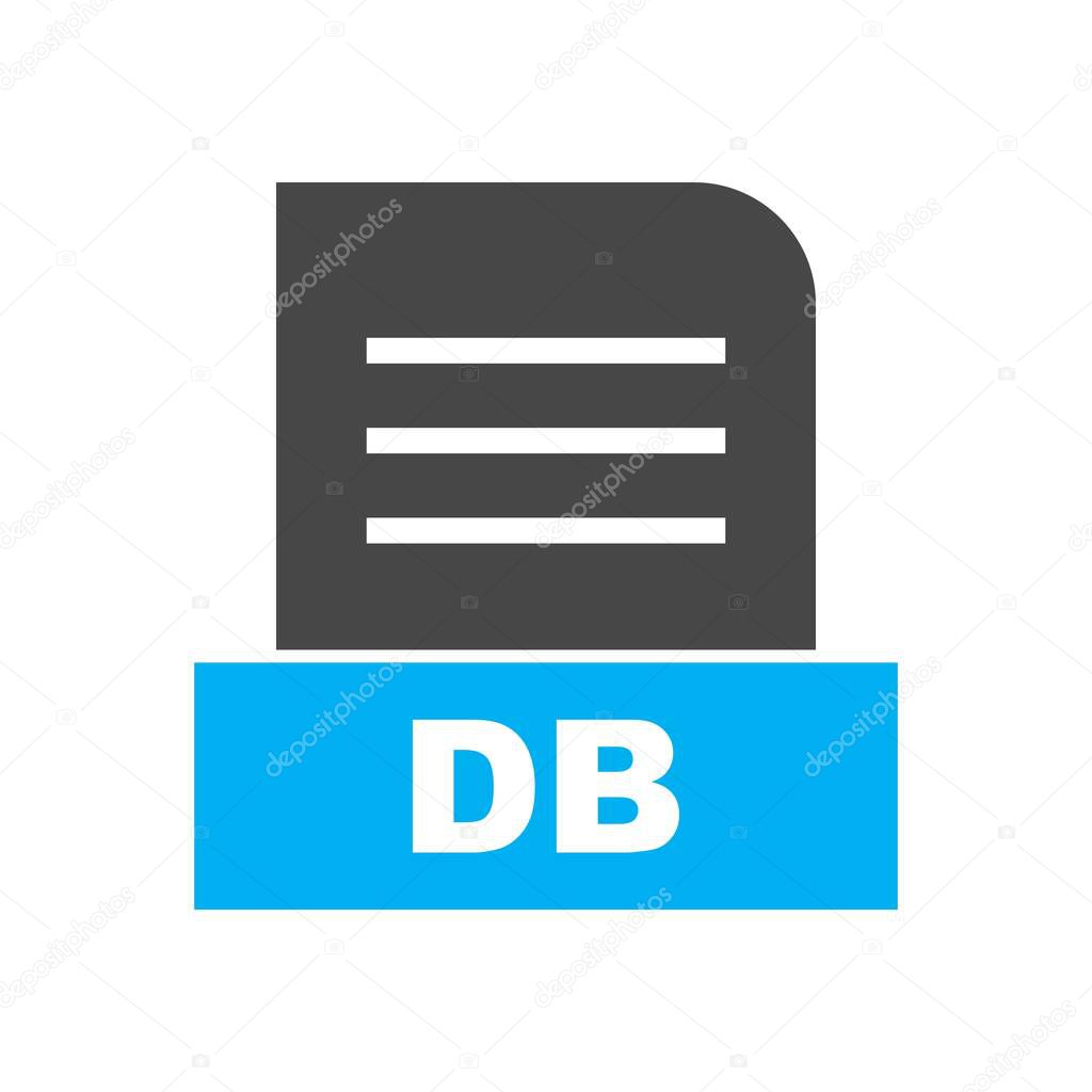 DB file Isolated On Abstract Background 