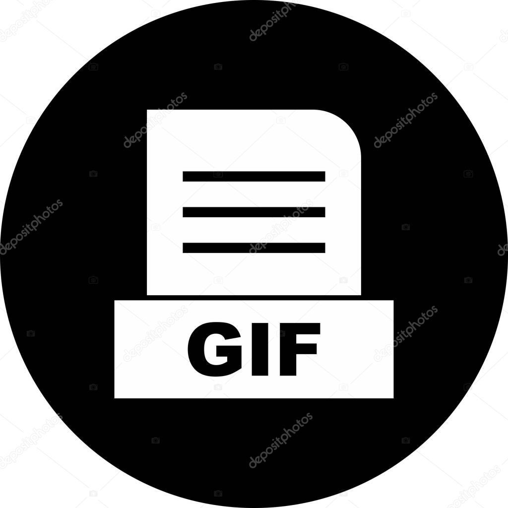 GIF file Isolated On Abstract Background