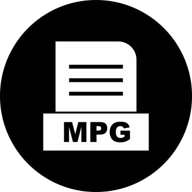 MPG dosyası soyut arkaplanda izole edildi