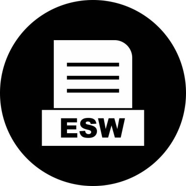 ESW dosyası soyut arkaplanda izole edildi 