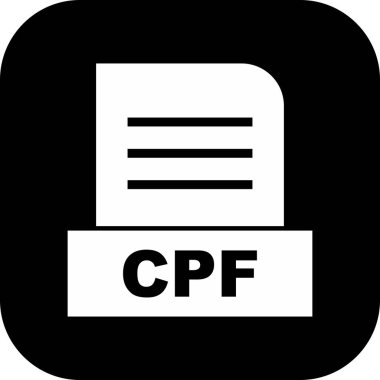 CPF dosyası soyut Arkaplanda izole edildi 