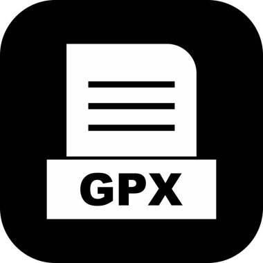 GPX dosyası soyut Arkaplanda izole edildi