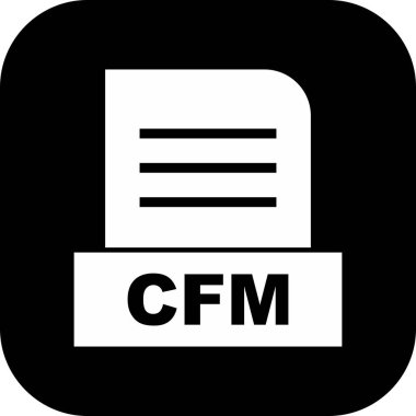 CFM dosyası soyut Arkaplanda izole edildi 