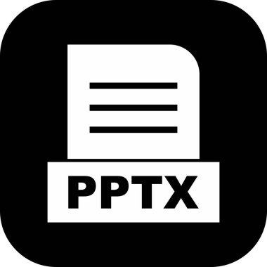 PPTX dosyası soyut Arkaplanda izole edildi