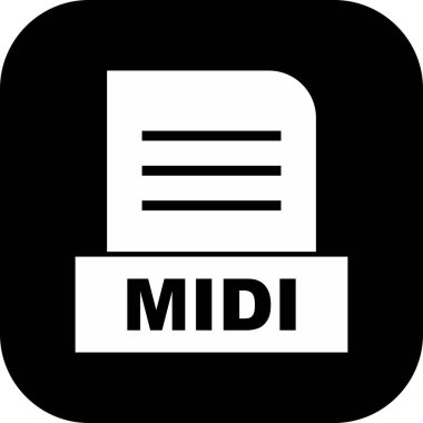 MIDI dosyası soyut arkaplanda izole edildi