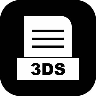 3DS dosyası soyut arkaplanda izole edildi