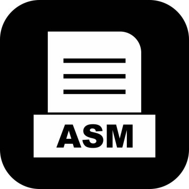 ASM dosyası soyut arkaplanda izole edildi