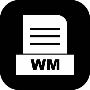 WM dosyası soyut arkaplanda izole edildi