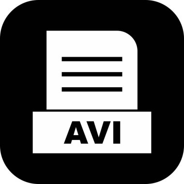 AVI dosyası soyut Arkaplanda izole edildi