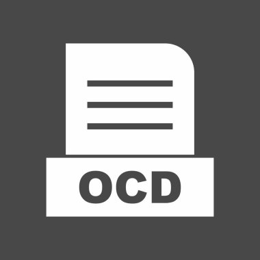 OCD dosyası soyut arkaplanda izole edildi 