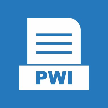 PWI dosyası soyut arkaplanda izole edildi