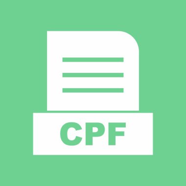 CPF dosyası soyut Arkaplanda izole edildi 