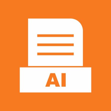 Yapay zeka dosyası soyut arkaplanda izole edildi