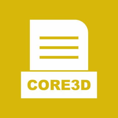 CORE3D dosyası soyut Arkaplanda izole edildi