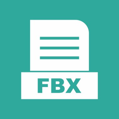 FBX dosyası soyut Arkaplanda izole edildi 