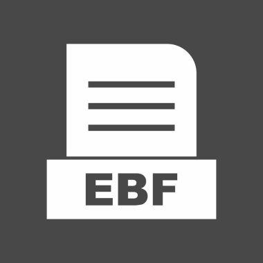 EBF dosyası soyut Arkaplanda izole edildi