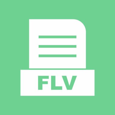 FLV dosyası soyut arkaplanda izole edildi