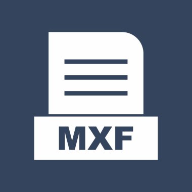 MXF dosyası soyut Arkaplanda izole edildi 