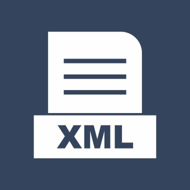 XML dosyası soyut Arkaplanda izole edildi