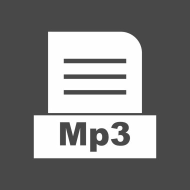 MP3 dosyası soyut arkaplanda izole edildi