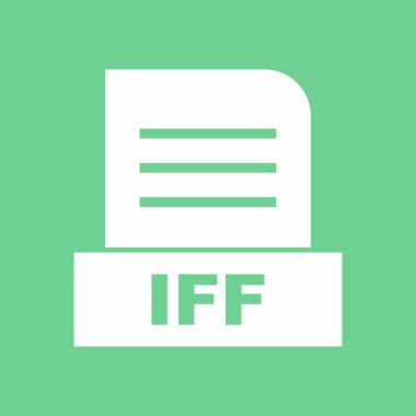 IFF dosyası soyut arkaplanda izole edildi 