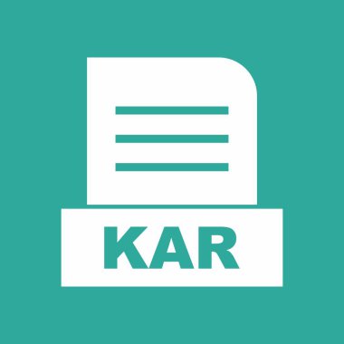 KAR dosyası soyut Arkaplanda izole edildi