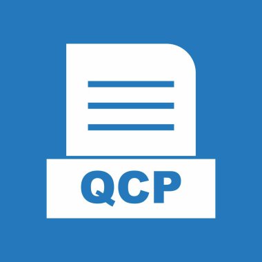 QCP dosyası soyut arkaplanda izole edildi