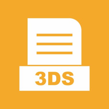 3DS dosyası soyut arkaplanda izole edildi