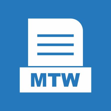 MTW dosyası soyut Arkaplanda izole edildi