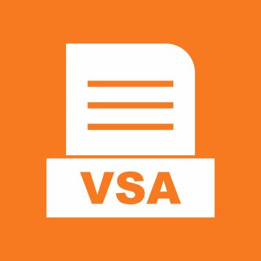 VSA dosyası soyut arkaplanda izole edildi